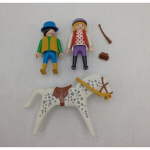 Playmobil 3763 Horse and Rider Manager Riding School Man and Woman Complete
